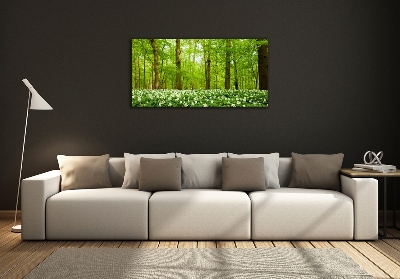 Tableau imprimé sur verre Fleurs en forêt