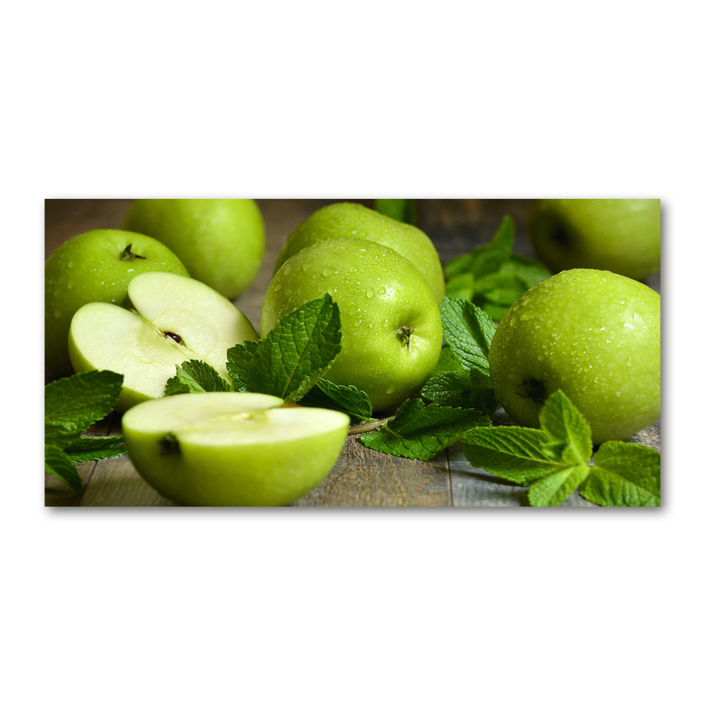 Tableau sur verre Pommes vertes