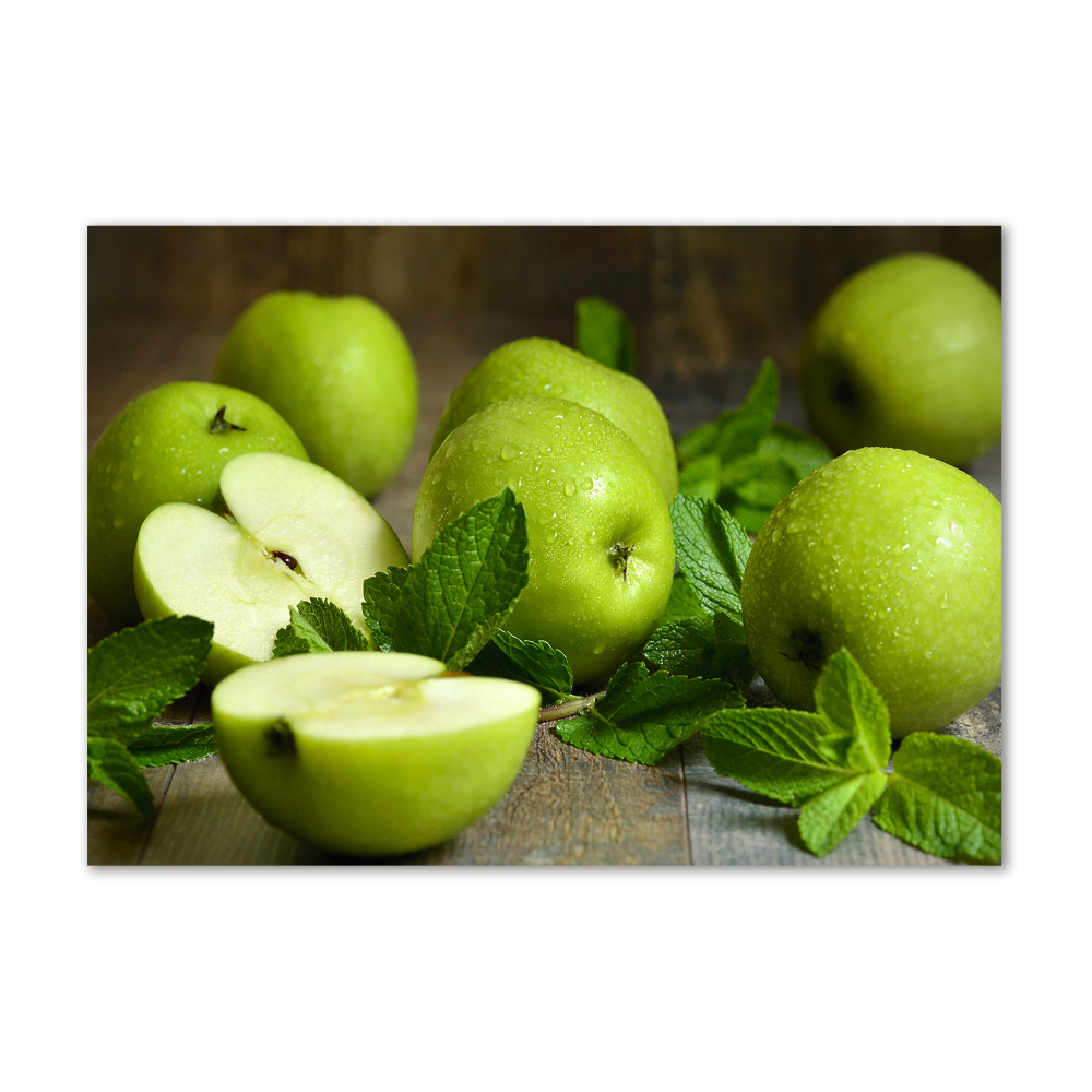 Tableau sur verre Pommes vertes