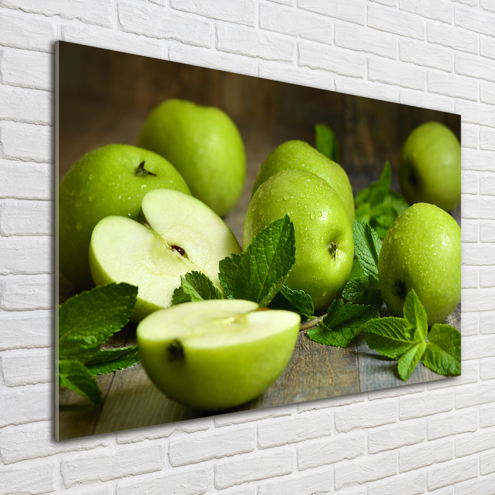 Tableau sur verre Pommes vertes