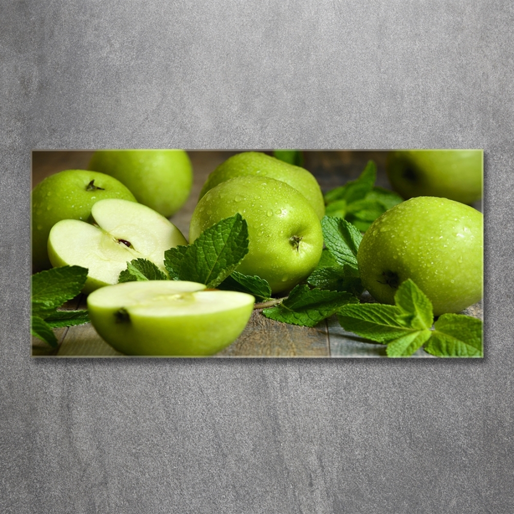 Tableau sur verre Pommes vertes