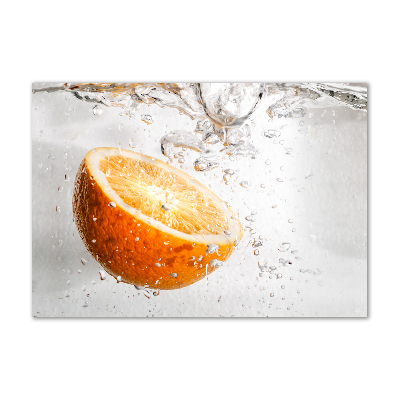 Tableau sur verre Oranges et eau