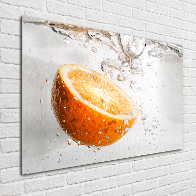 Tableau sur verre Oranges et eau