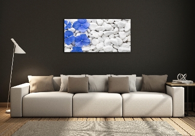 Tableau sur verre Hortensia