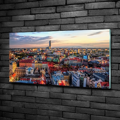 Tableau photo sur verre Panorama de Wrocław