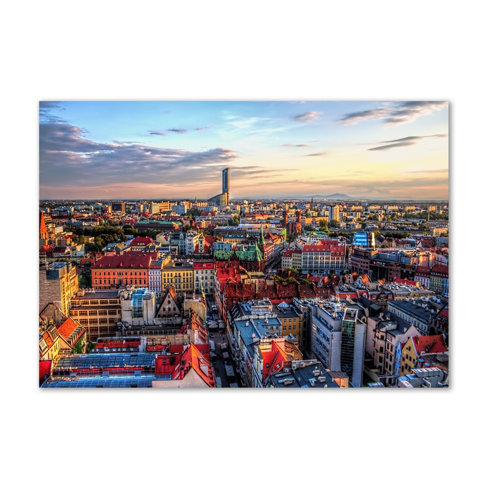 Tableau photo sur verre Panorama de Wrocław