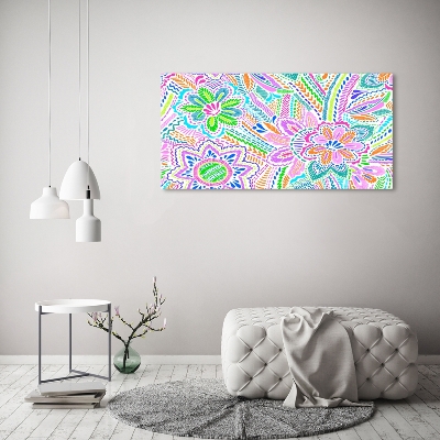 Tableau photo sur verre Une multitude de fleurs