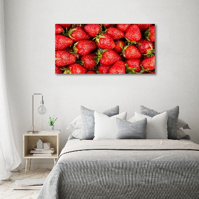 Tableau sur verre Fraises