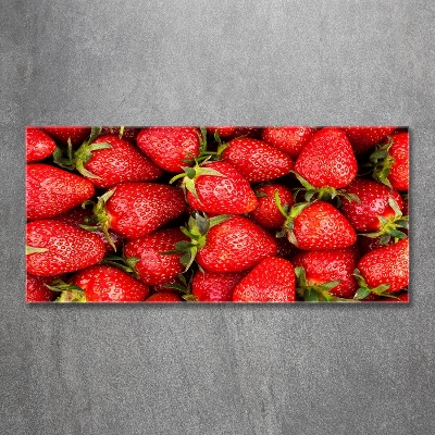 Tableau sur verre Fraises