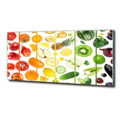 Tableau sur verre Fruits et légumes