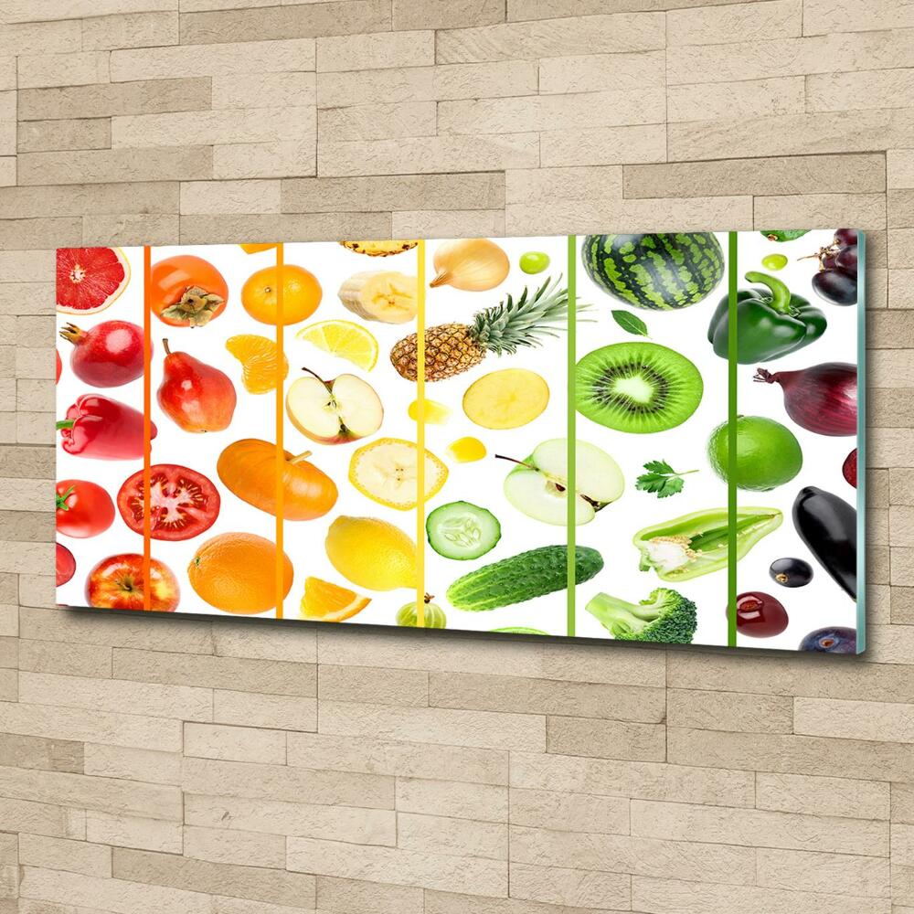 Tableau sur verre Fruits et légumes