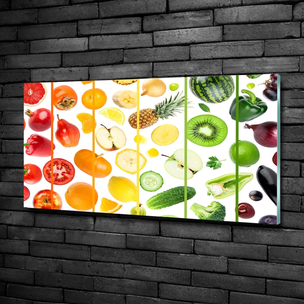 Tableau sur verre Fruits et légumes