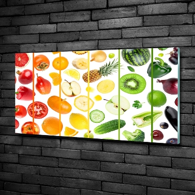 Tableau sur verre Fruits et légumes