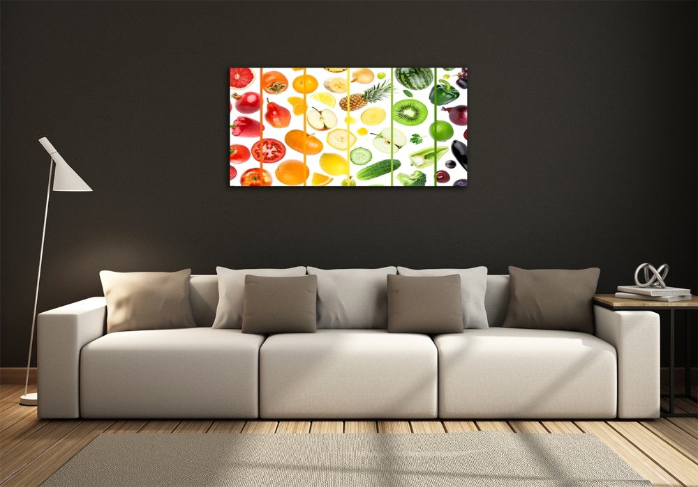 Tableau sur verre Fruits et légumes