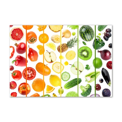 Tableau sur verre Fruits et légumes