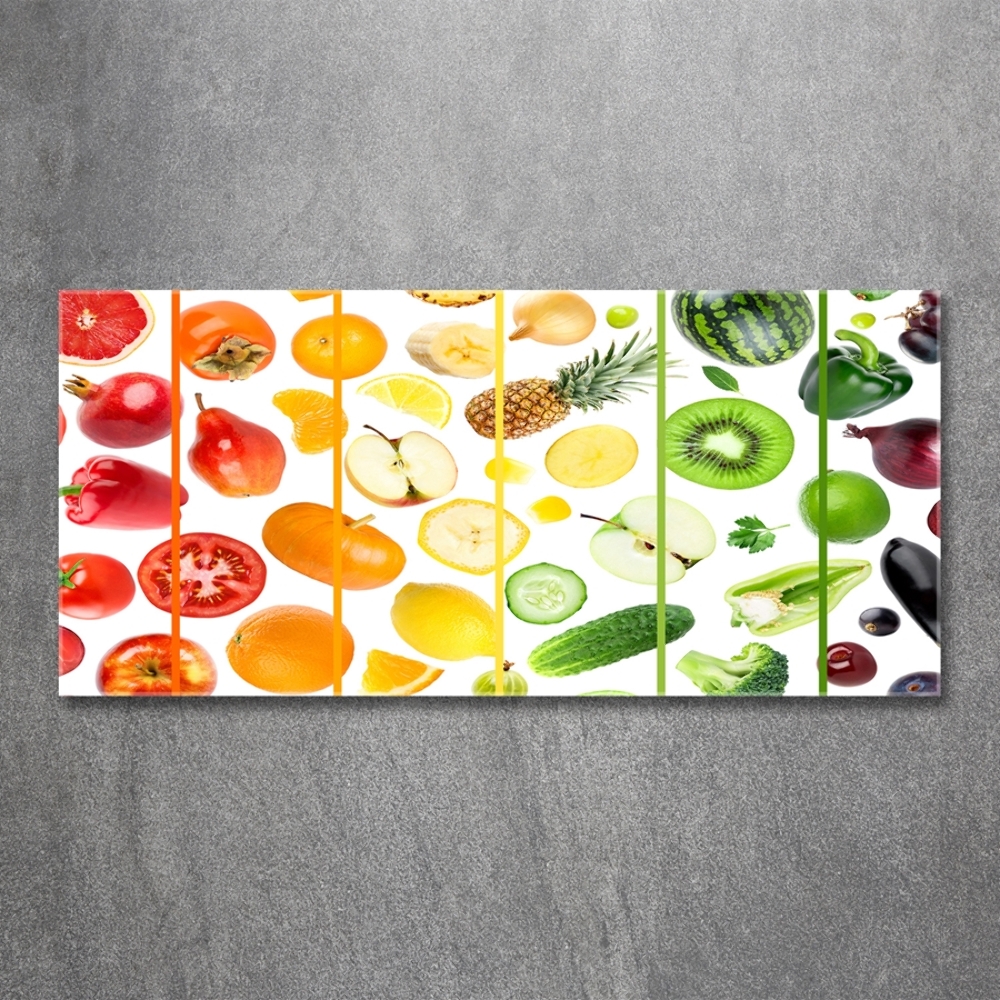 Tableau sur verre Fruits et légumes