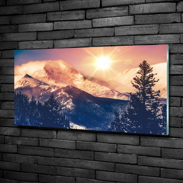 Tableau imprimé sur verre Montagnes du Colorado