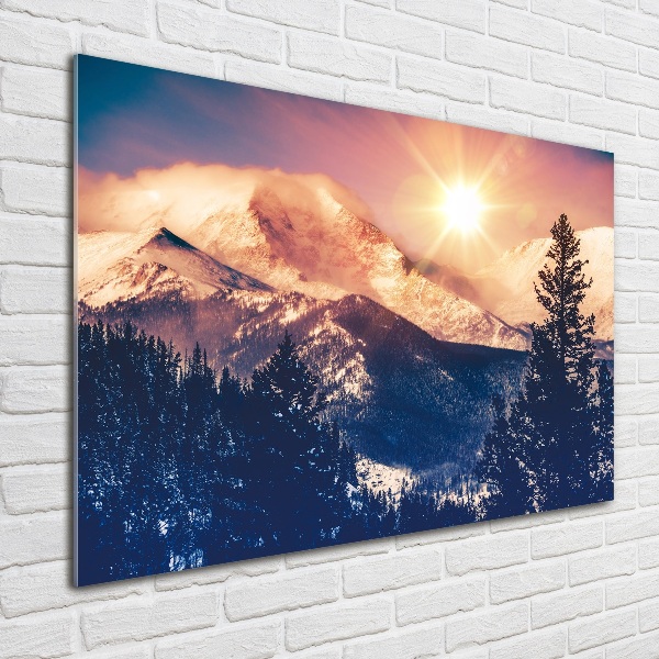 Tableau imprimé sur verre Montagnes du Colorado