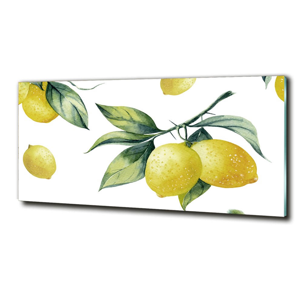 Tableau verre imprimé Citrons