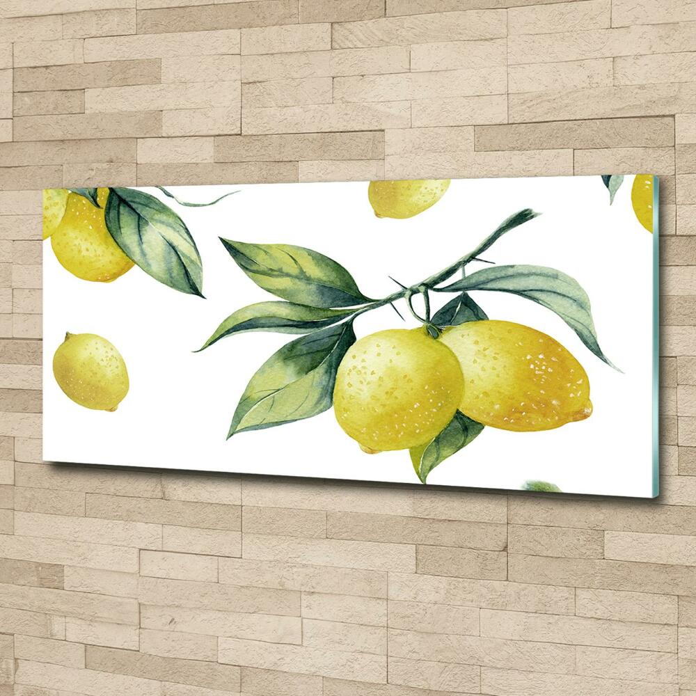 Tableau verre imprimé Citrons