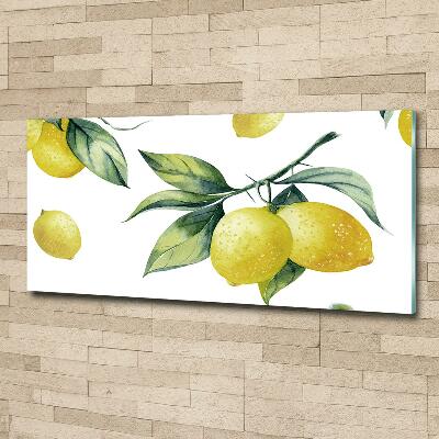 Tableau verre imprimé Citrons