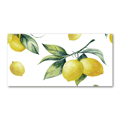 Tableau verre imprimé Citrons