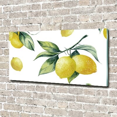 Tableau verre imprimé Citrons