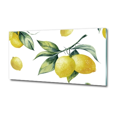 Tableau verre imprimé Citrons