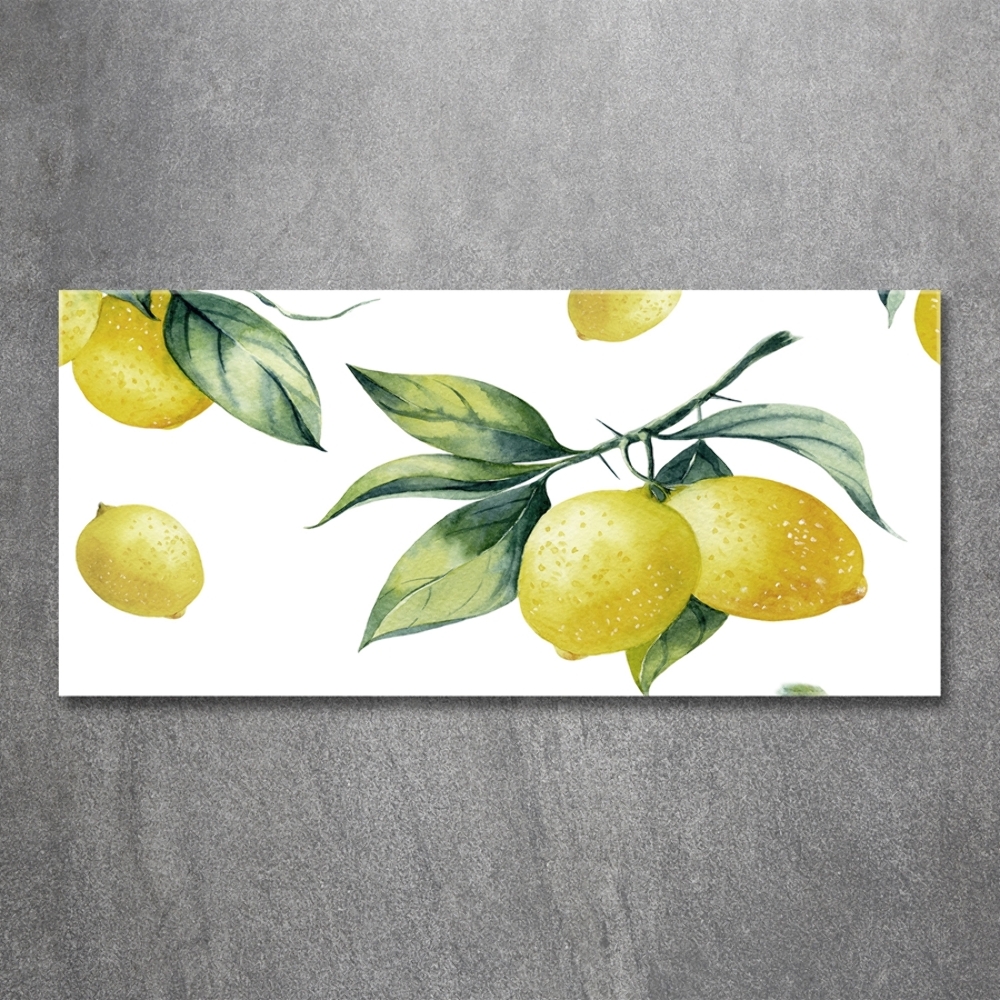 Tableau verre imprimé Citrons