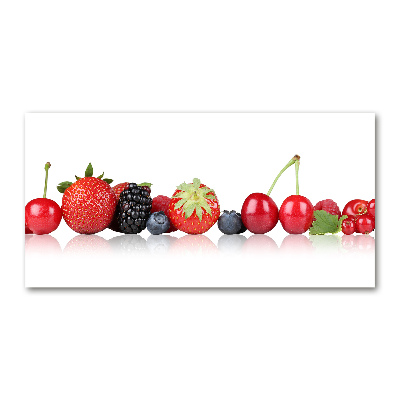 Tableau sur verre Fruits en rangée