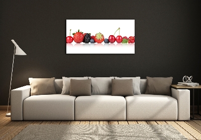 Tableau sur verre Fruits en rangée