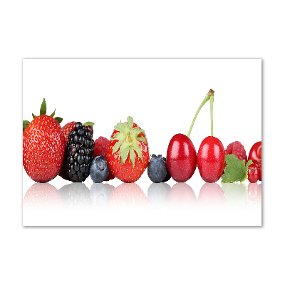 Tableau sur verre Fruits en rangée