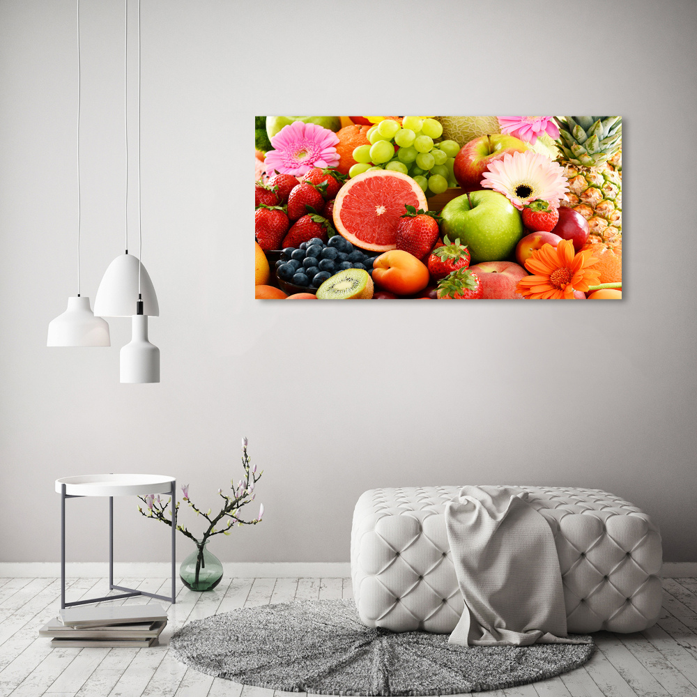 Tableau photo sur verre Fruits colorés