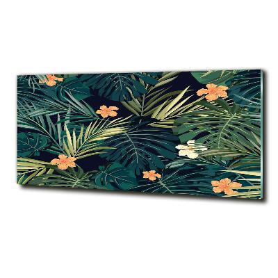 Tableau sur verre Feuilles tropicales