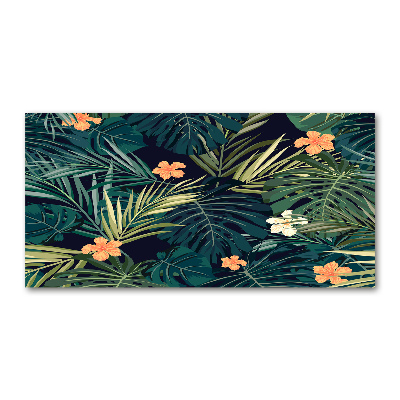 Tableau sur verre Feuilles tropicales