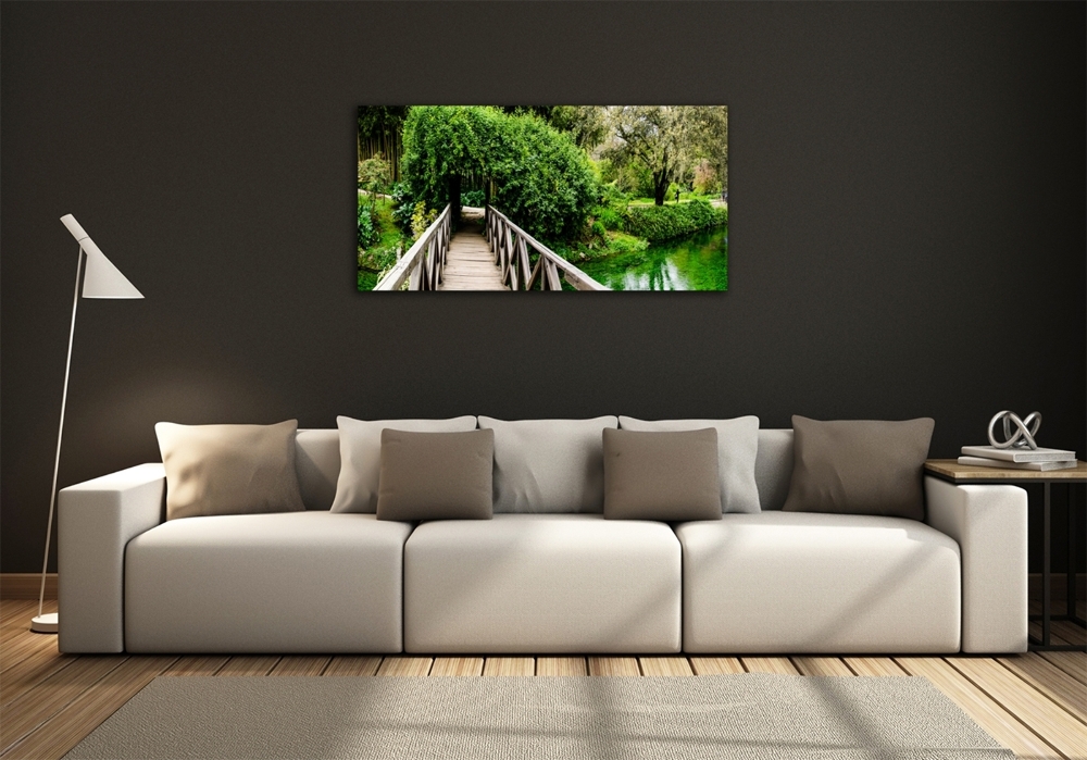 Tableau imprimé sur verre Pont au-dessus d'une rivière