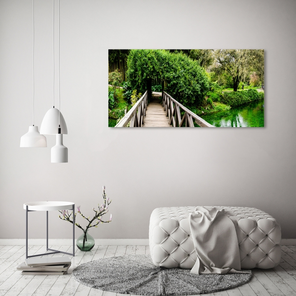 Tableau imprimé sur verre Pont au-dessus d'une rivière