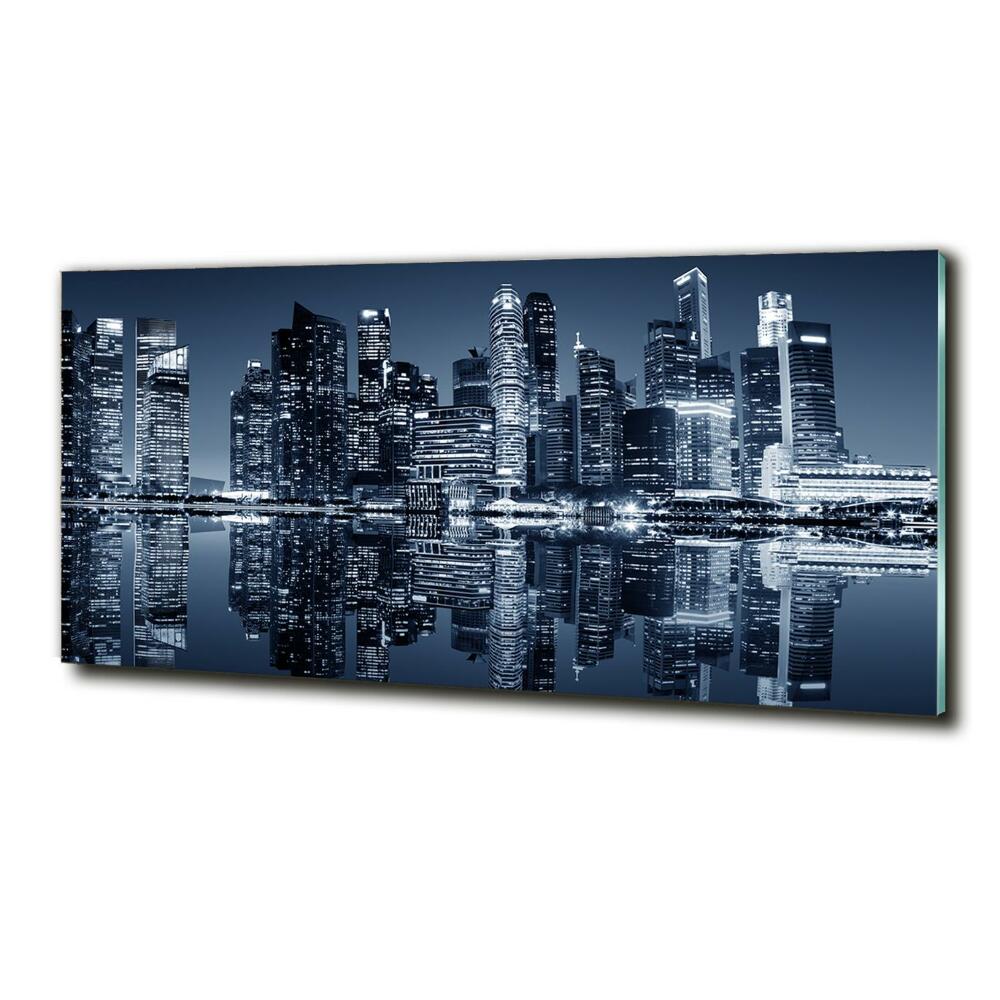 Tableau photo sur verre Singapour la nuit