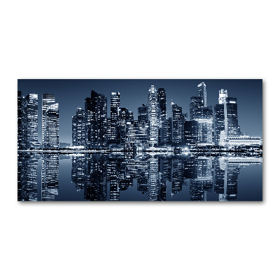 Tableau photo sur verre Singapour la nuit