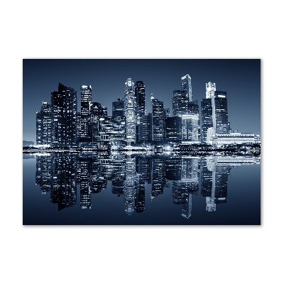 Tableau photo sur verre Singapour la nuit