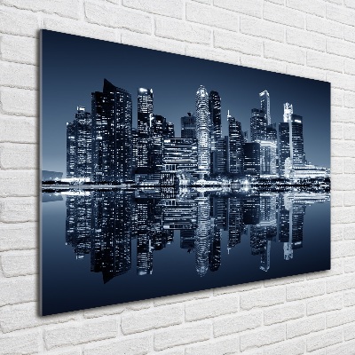 Tableau photo sur verre Singapour la nuit