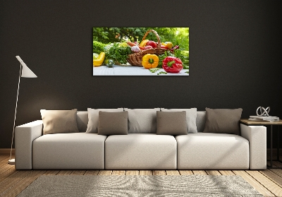 Tableau verre imprimé Panier de légumes