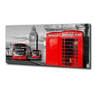 Tableau en verre Bus rouge