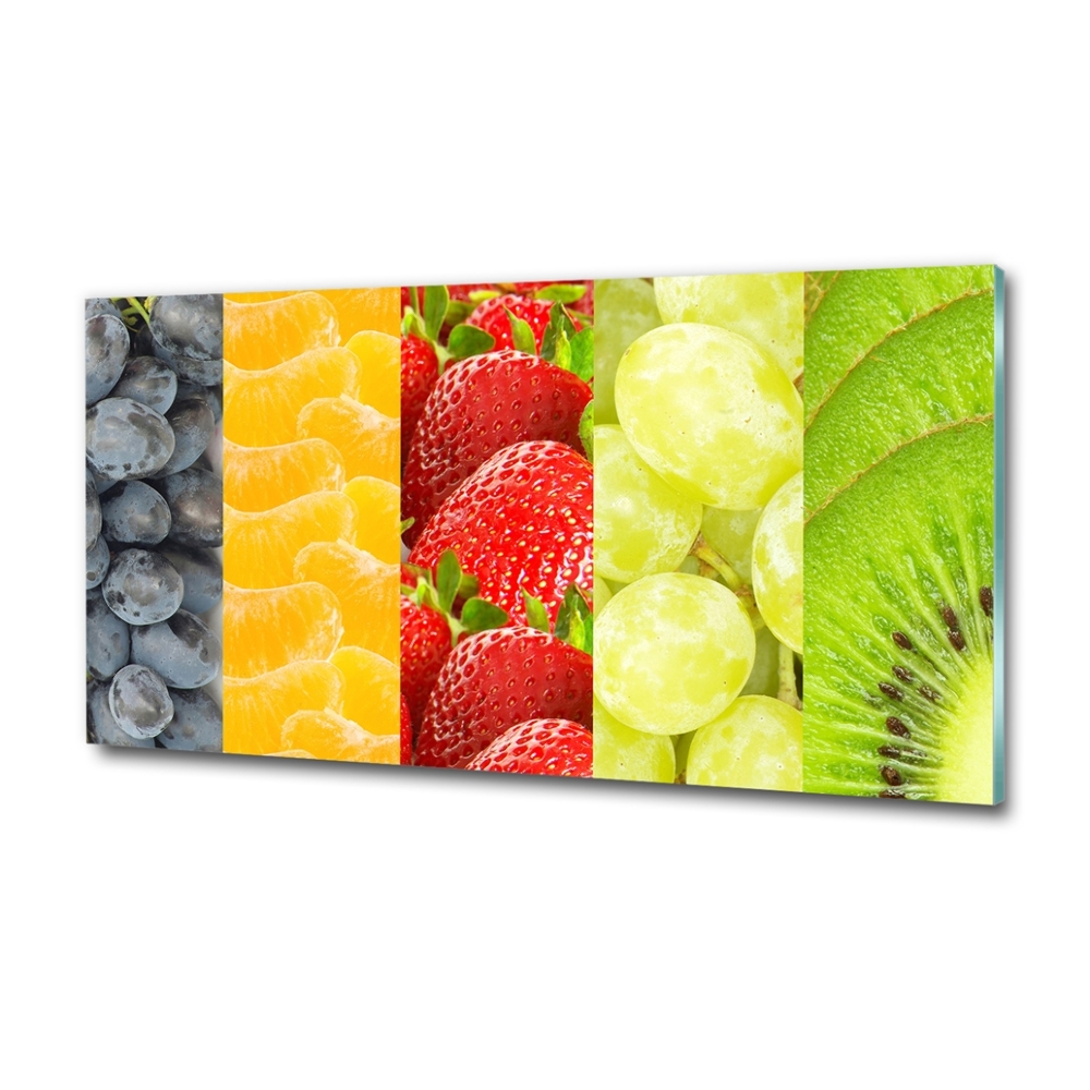 Tableau en verre Fruits colorés