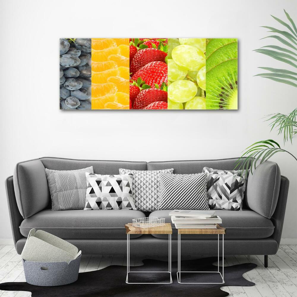 Tableau en verre Fruits colorés