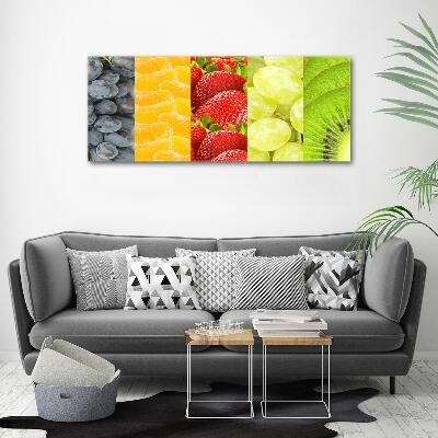 Tableau en verre Fruits colorés