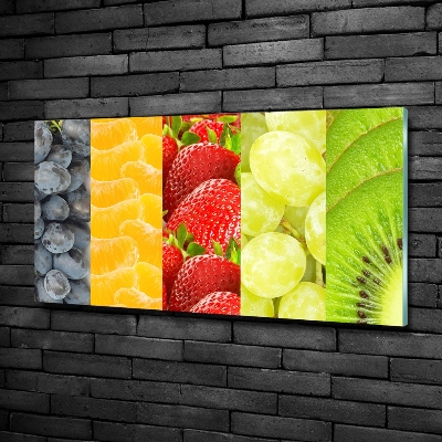 Tableau en verre Fruits colorés