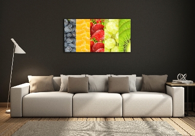 Tableau en verre Fruits colorés