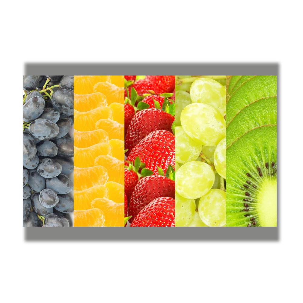 Tableau en verre Fruits colorés