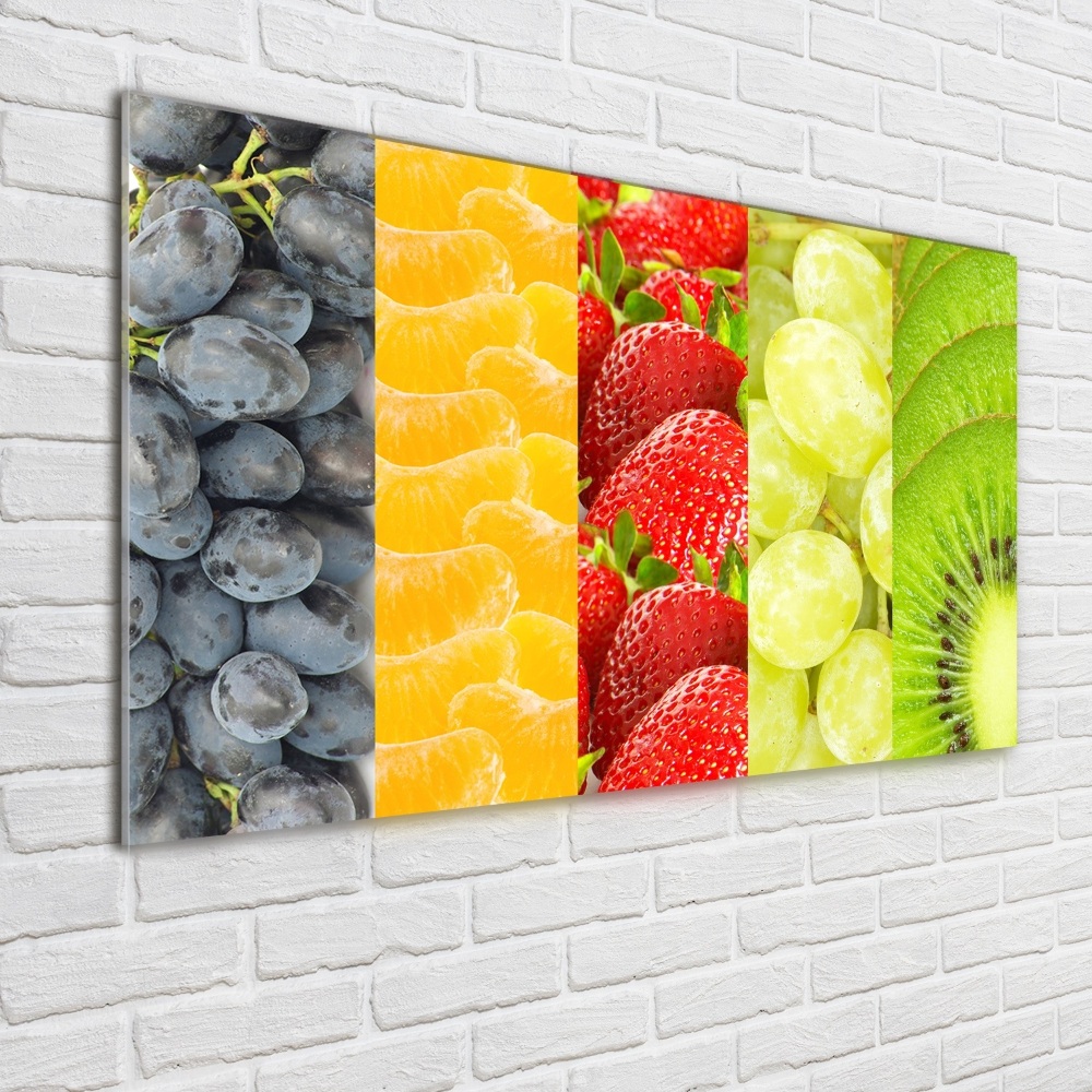 Tableau en verre Fruits colorés